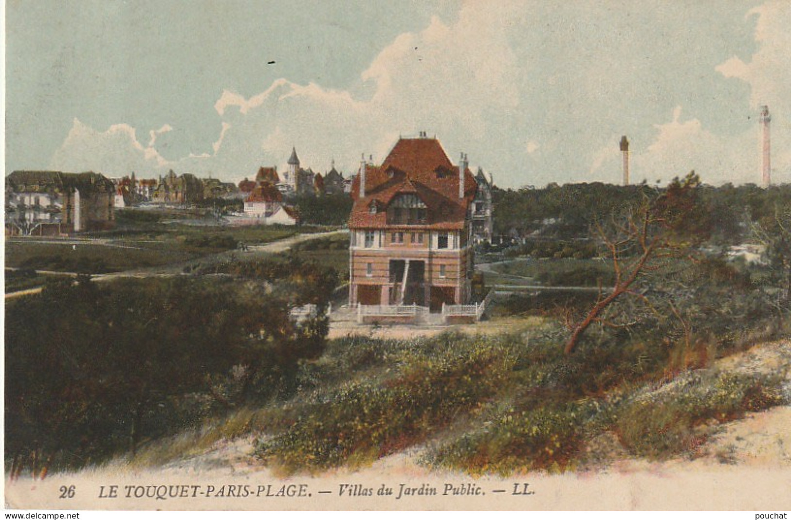 AA+ 81-(62) LE TOUQUET PARIS PLAGE - VILLAS DU JARDIN PUBLIC - CARTE COLORISEE - Le Touquet