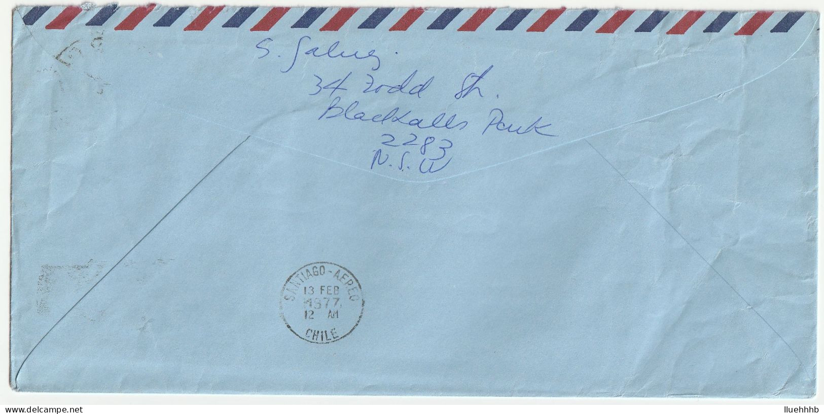 AUSTRALIA: 45c Callistemon Solo Usage On 1977 Airmail Cover To CHILE - Postwaardestukken