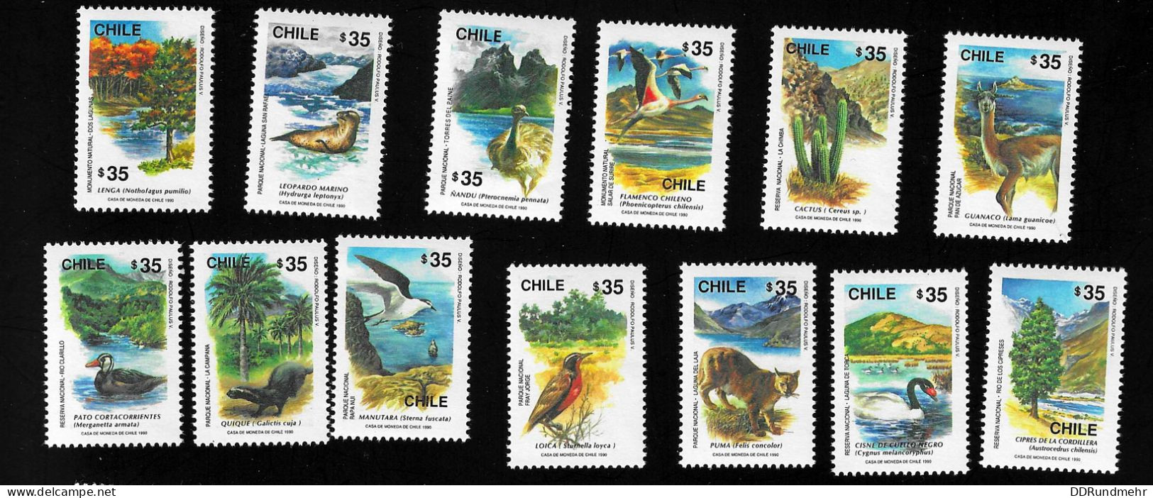 Lot Nationalparks Look For Scan Xx MNH - Chile