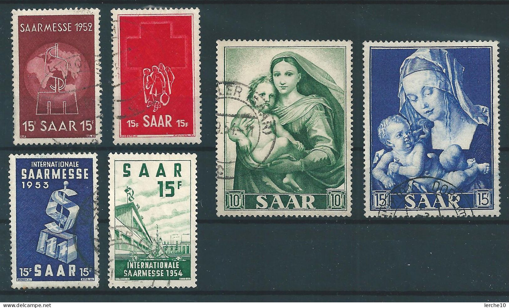 Saar MiNr. 317-318, 341, 348, 352-353   (0302) - Used Stamps