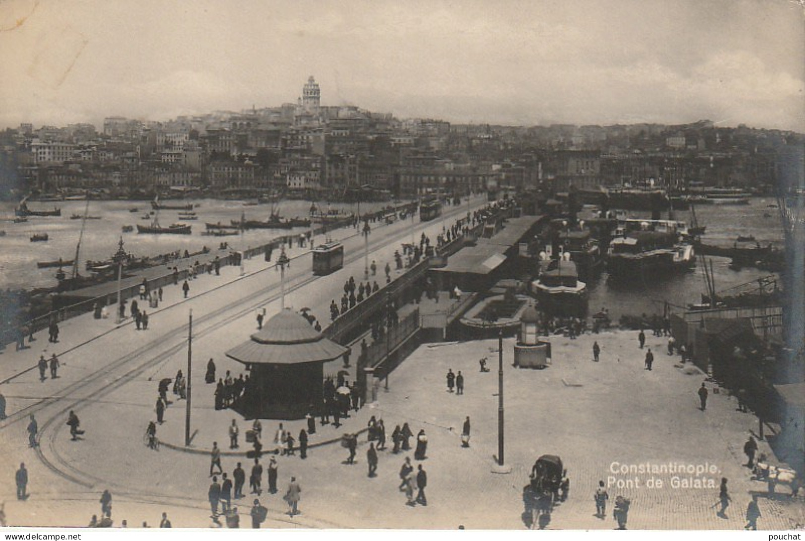 AA+ 86- CONSTANTINOPLE ( TURQUIE ) - PONT DE GALATA - ANIMATION - TRAMWAYS - Turquie