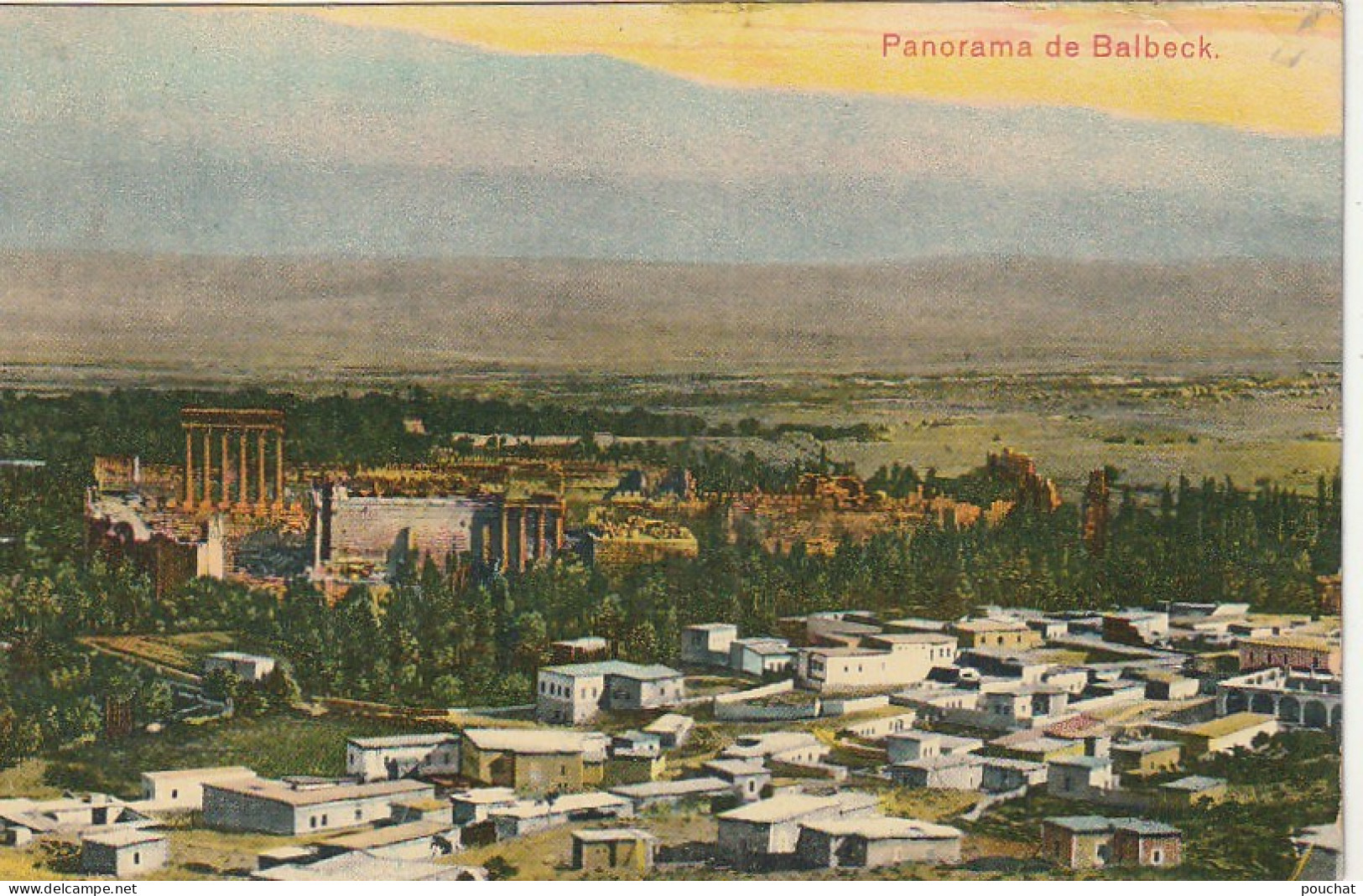 AA+ 86- PANORAMA DE BALBECK , BAALBECK ( LIBAN ) - CORRESPONDANCE BEYROUTH 1920 - Líbano