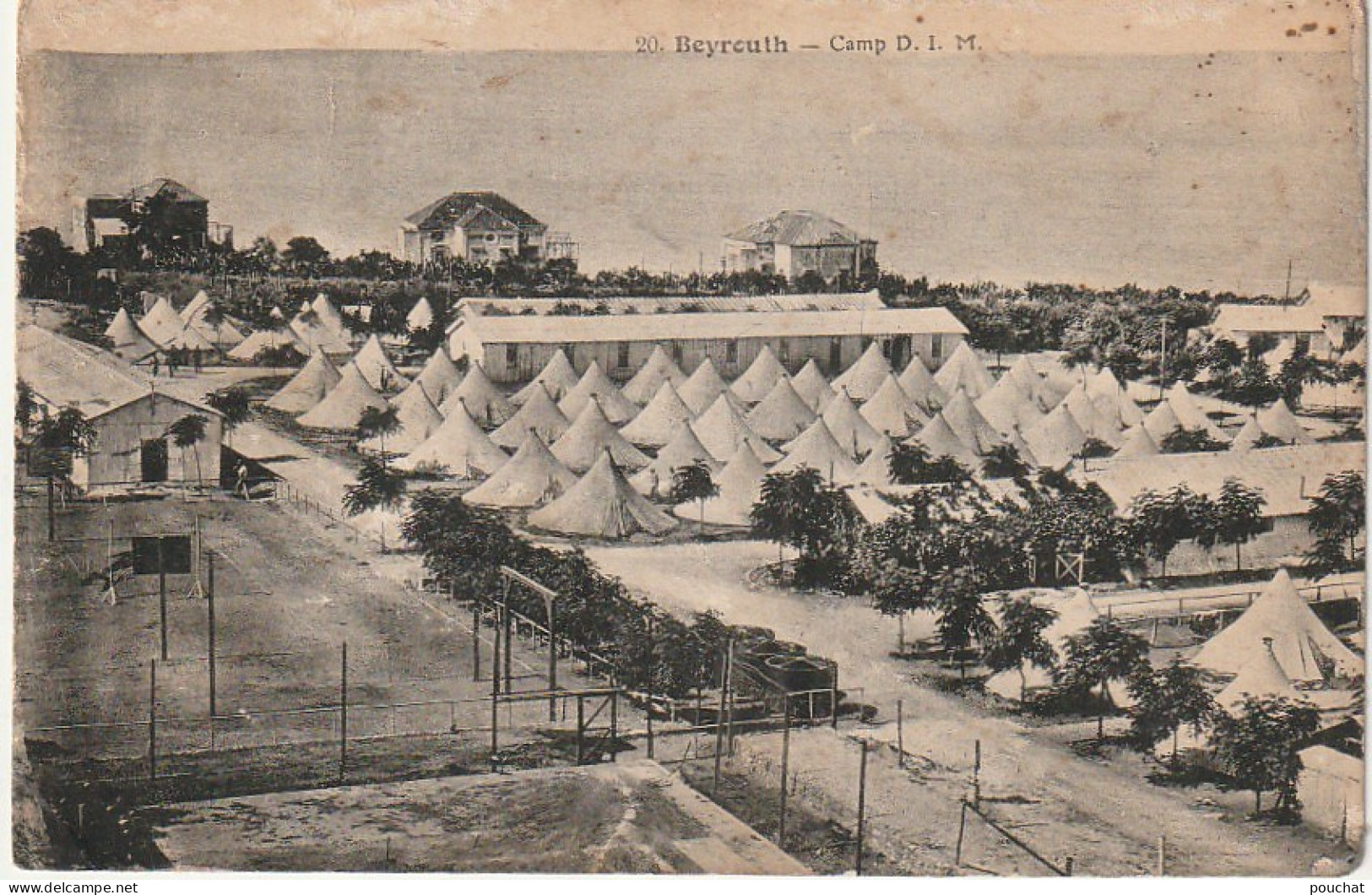 AA+ 86- BEYROUTH ( LIBAN ) - CAMP D. I. M. - VUE GENERALE - CORRESPONDANCE 1929 - Líbano