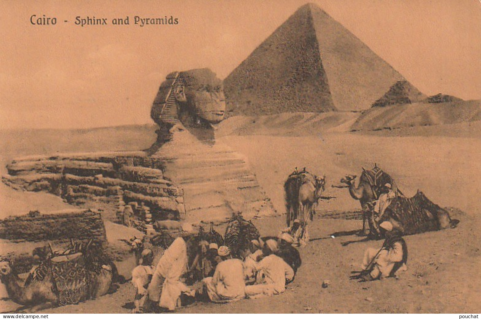 AA+ 87- LE CAIRE ( EGYPTE ) - LE SPHINX ET PYRAMIDES - ANIMATION - CAIRO - SPHINX AND PYRAMIDS - Caïro