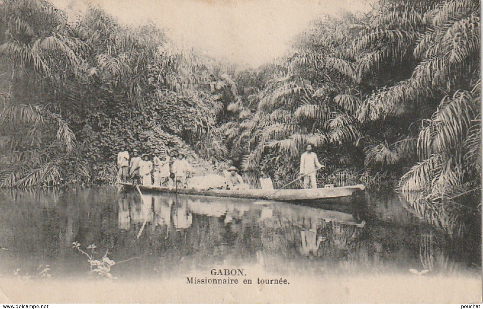 AA+ 89- GABON - MISSIONNAIRES EN TOURNEE - PIROGUE - Gabon