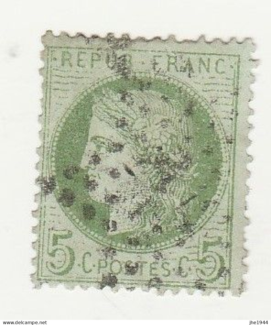 France N° 53 Ceres Dentelé III éme Rep.  Emission De Bordeaux 5 C Vert Jaune - 1871-1875 Ceres