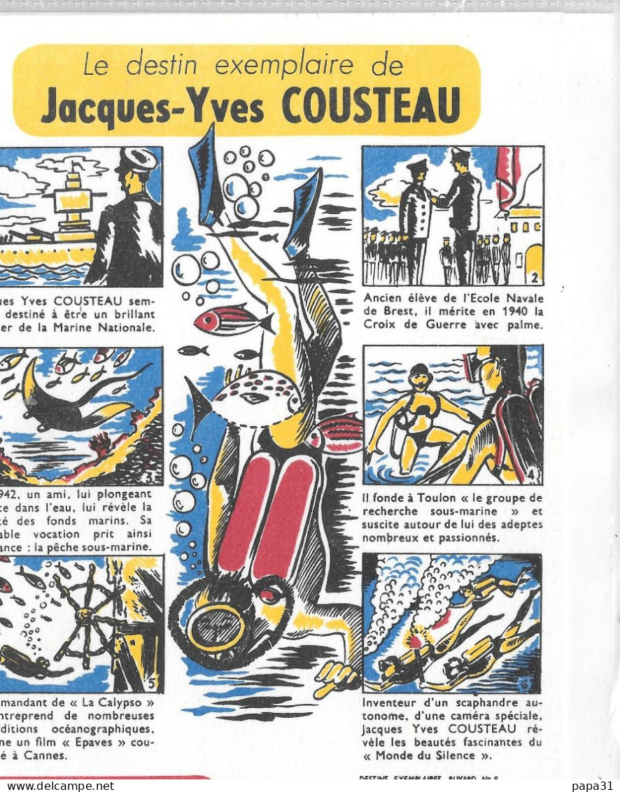 Buvard - Le Destin Exemplaire De Jacques-Yves COUSTEAU - Autres & Non Classés