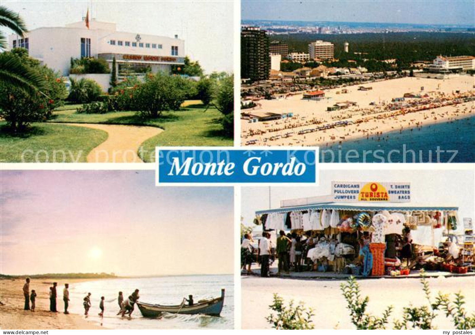 73649136 Monte Gordo Casino Souvenirs Strand Algarve Fliegeraufnahme Monte Gordo - Sonstige & Ohne Zuordnung