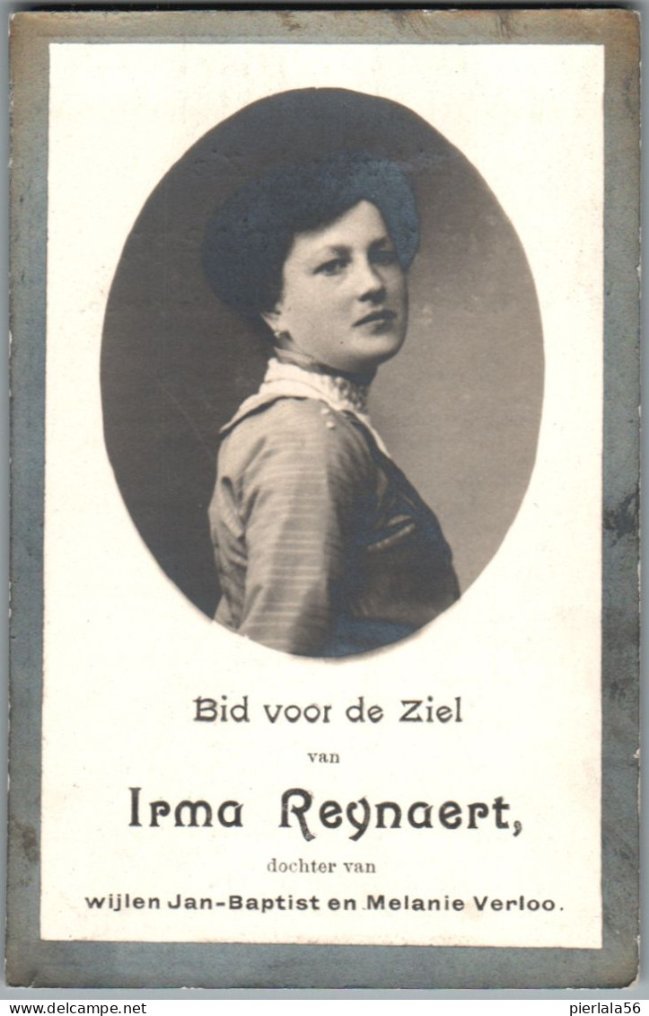 Bidprentje Mater - Reynaert Irma (1889-1919) - Images Religieuses