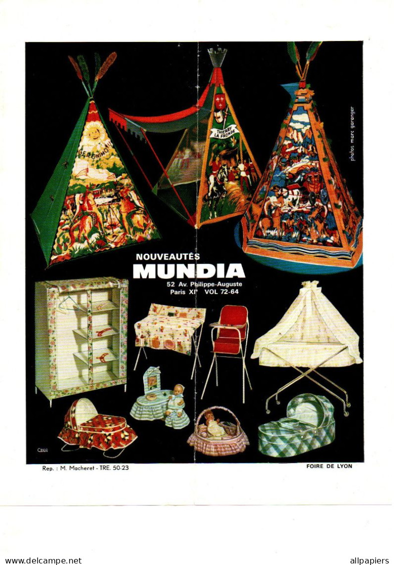 Brochure Nouveautés Mundia Tout Pour Ma Poupée, Courrier Et Enveloppe De 1955 - 1950 - ...