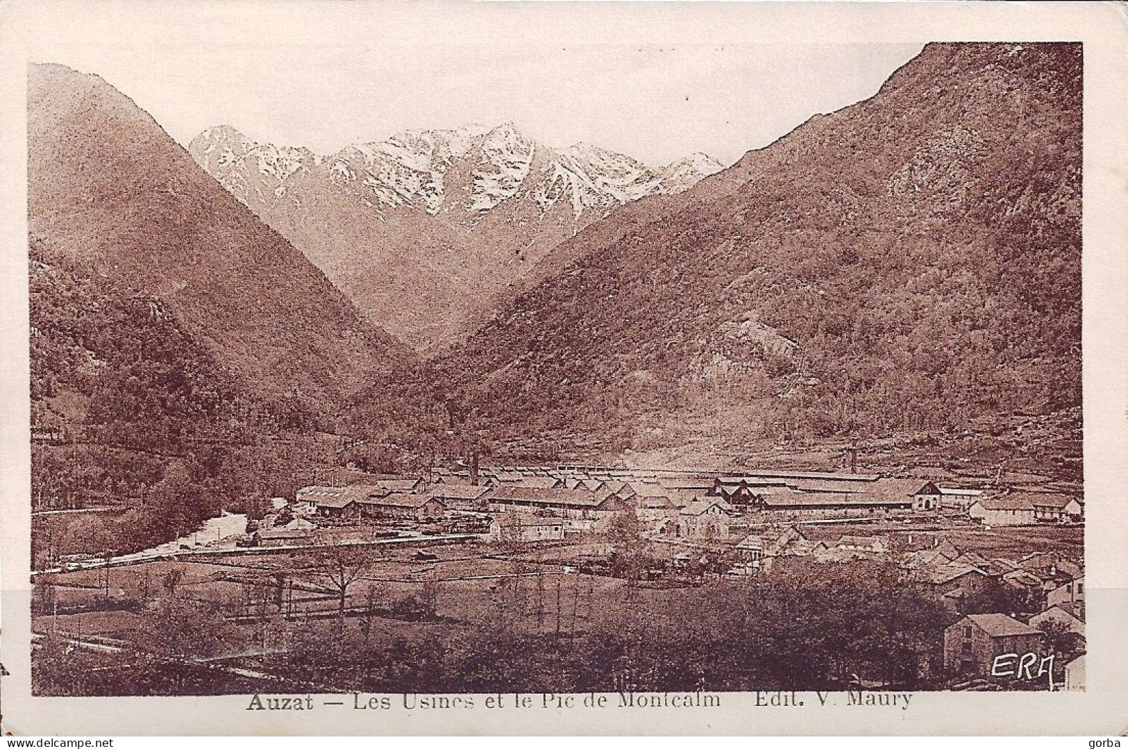 *CPA - 09 AUZAT Vallée Du Vicdessos Le Pic De Montcalm Et  Les Usines - Sonstige & Ohne Zuordnung