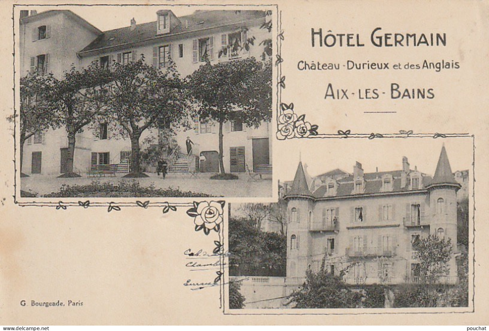 AA+ 98-(73) AIX LES BAINS - HOTEL GERMAIN - CHATEAU DURIEUX ET DES ANGLAIS - Aix Les Bains