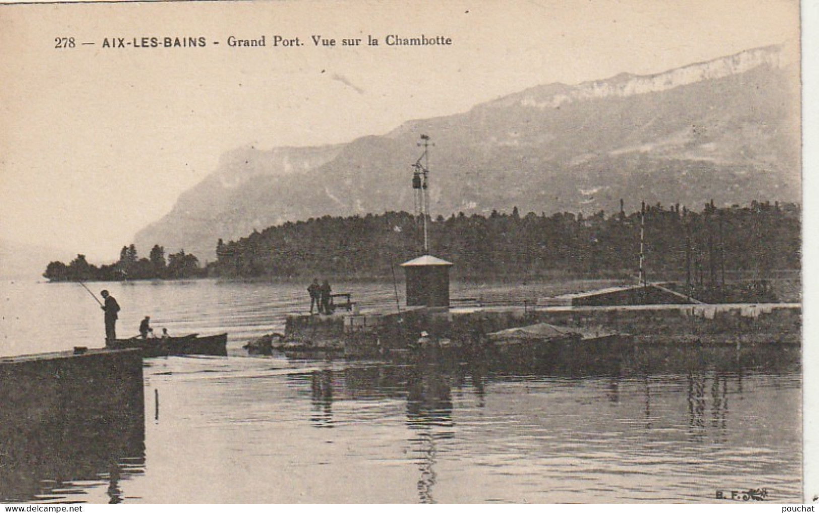 AA+ 98-(73) AIX LES BAINS - GRAND PORT - VUE SUR LA CHAMBOTTE - ANIMATION - PECHEUR - Aix Les Bains