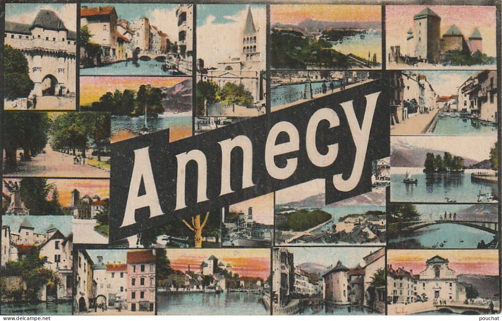 AA+ 99-(74) ANNECY - CARTE MULTIVUES COULEURS - Annecy