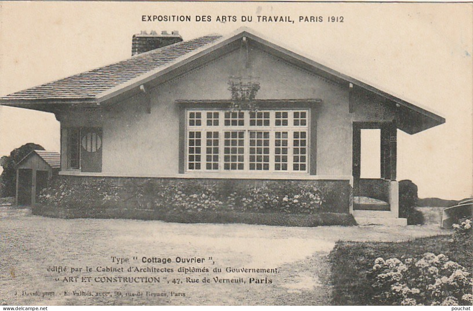 AA+ 100-(75) EXPOSITION DES ARTS DU TRAVAIL , PARIS 1912 - TYPE " COTTAGE OUVRIER "  - Exhibitions