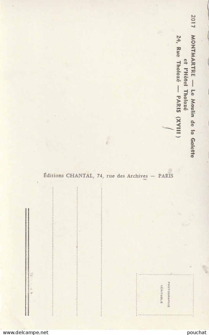 AA+ 100-(75) MONTMARTRE  - LE MOULIN DE LA GALETTE ET L'HOTEL THOLOZE , PARIS - ANIMATION - AUTOMOBILE RENAULT 4 CV - Distrito: 18