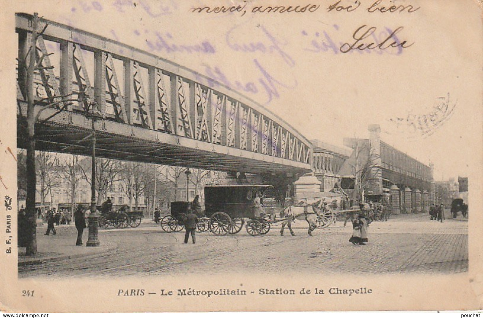 AA+ 101-(75) LE METROPOLITAIN - STATION DE LA CHAPELLE , PARIS - ANIMATION - Pariser Métro, Bahnhöfe