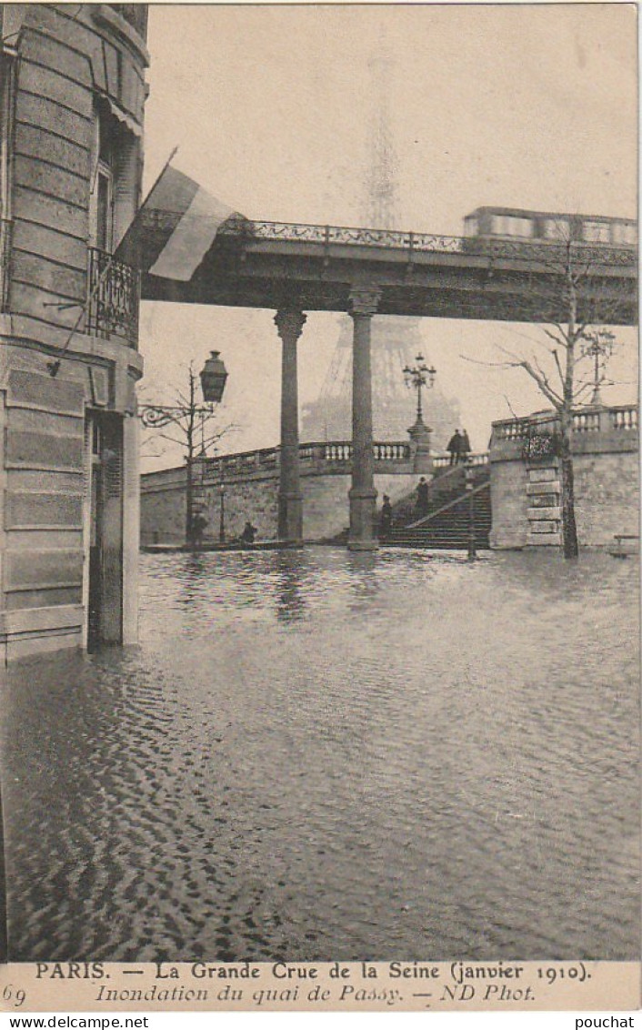 AA+ 101-(75) CRUE DE LA SEINE 1910 - INONDATION DU QUAI DE PASSY - Überschwemmung 1910