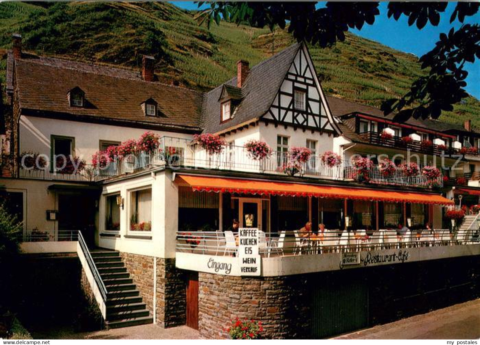 73648856 Valwig Restaurant Cafe Zum Valwiger Herrenberg Terrasse Cornely Karte N - Other & Unclassified