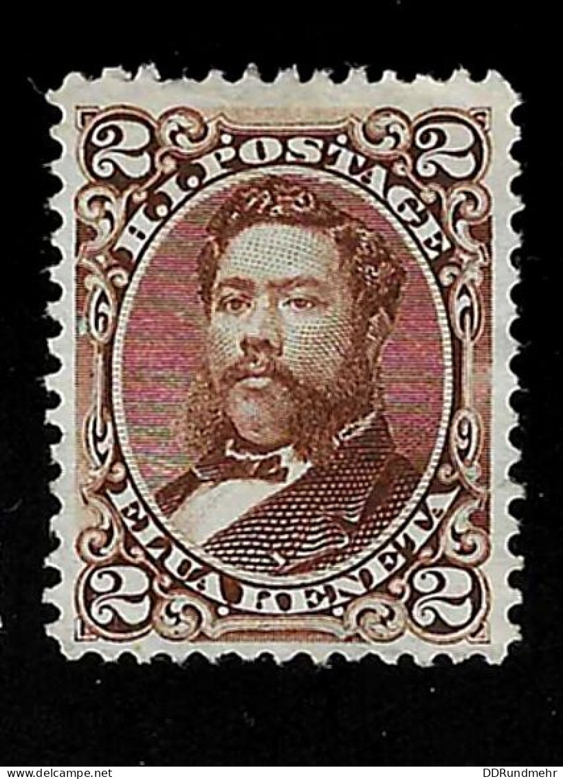 1875 Kalakaua   Michel US-HA 20 Stamp Number US-HA 35 Yvert Et Tellier US-HA 27 (x) MNG O.G. - Hawai