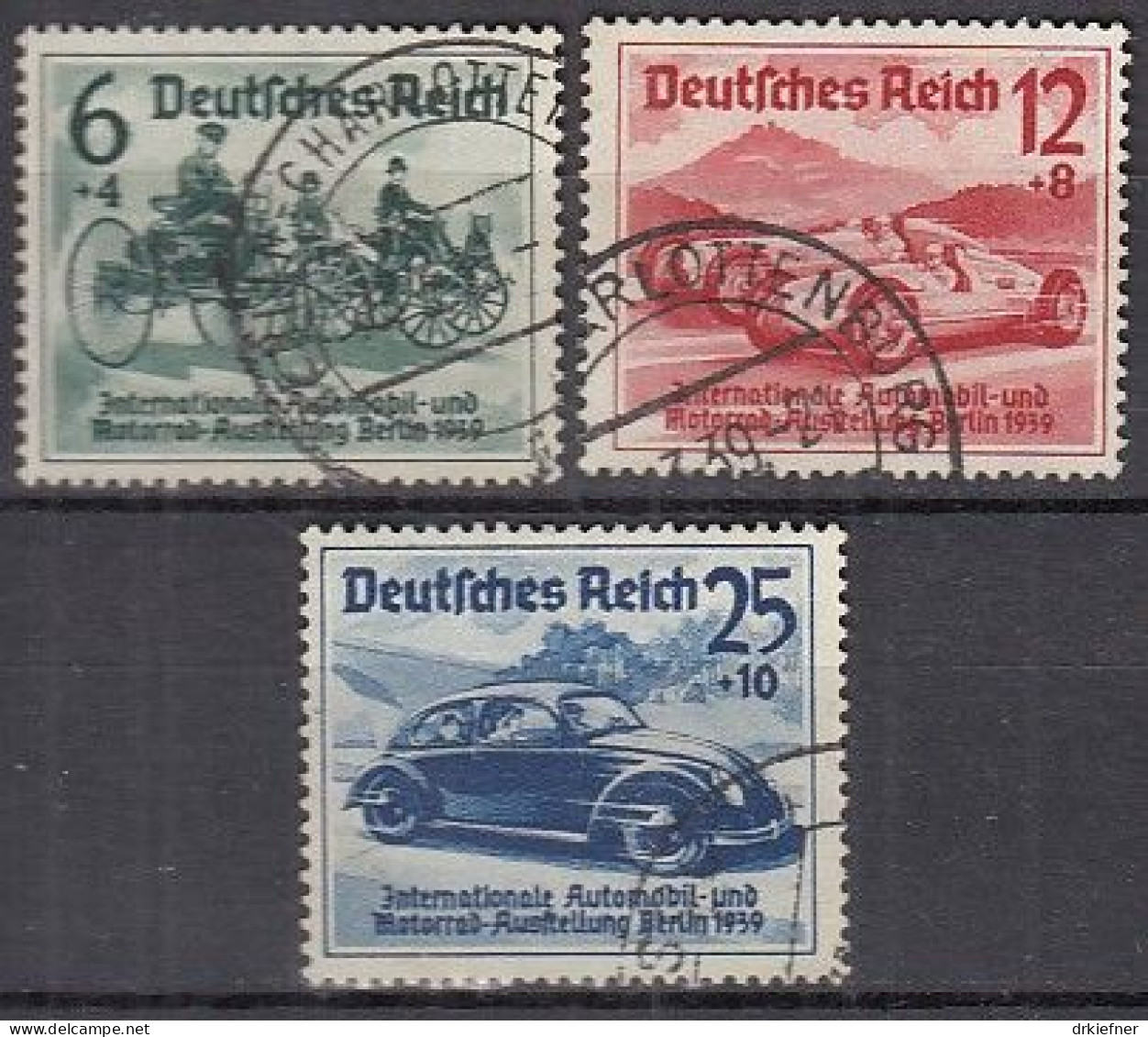 DR 686-688, Gestempelt, IAA, 1939, Automobile - Used Stamps