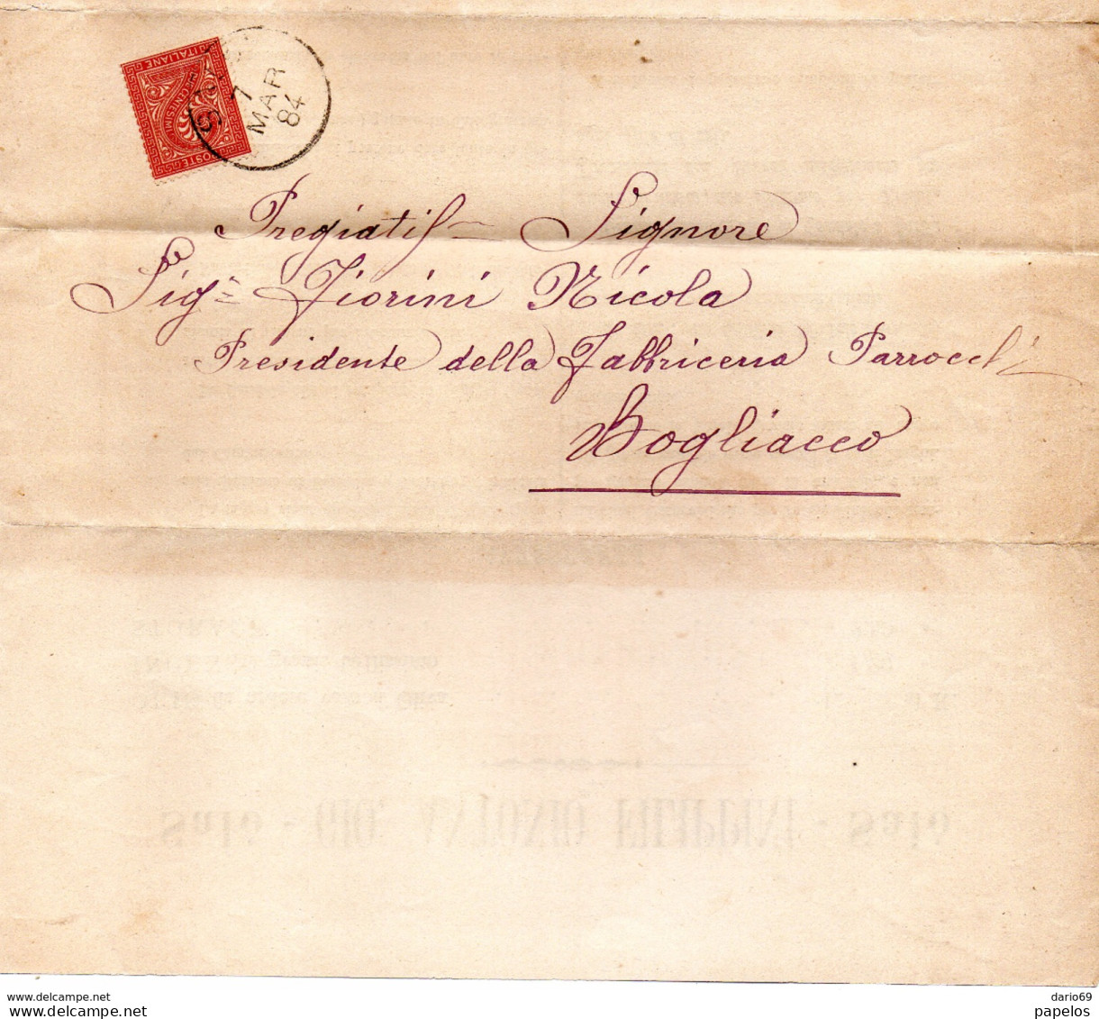 1884 LETTERA CON ANNULLO Salò BRESCIA - Poststempel