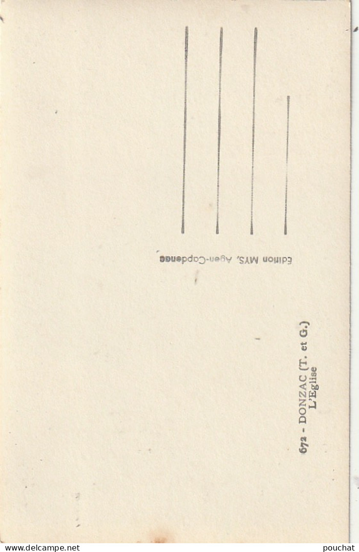 AA+ 110-(82) DONZAC - L'EGLISE - Sonstige & Ohne Zuordnung