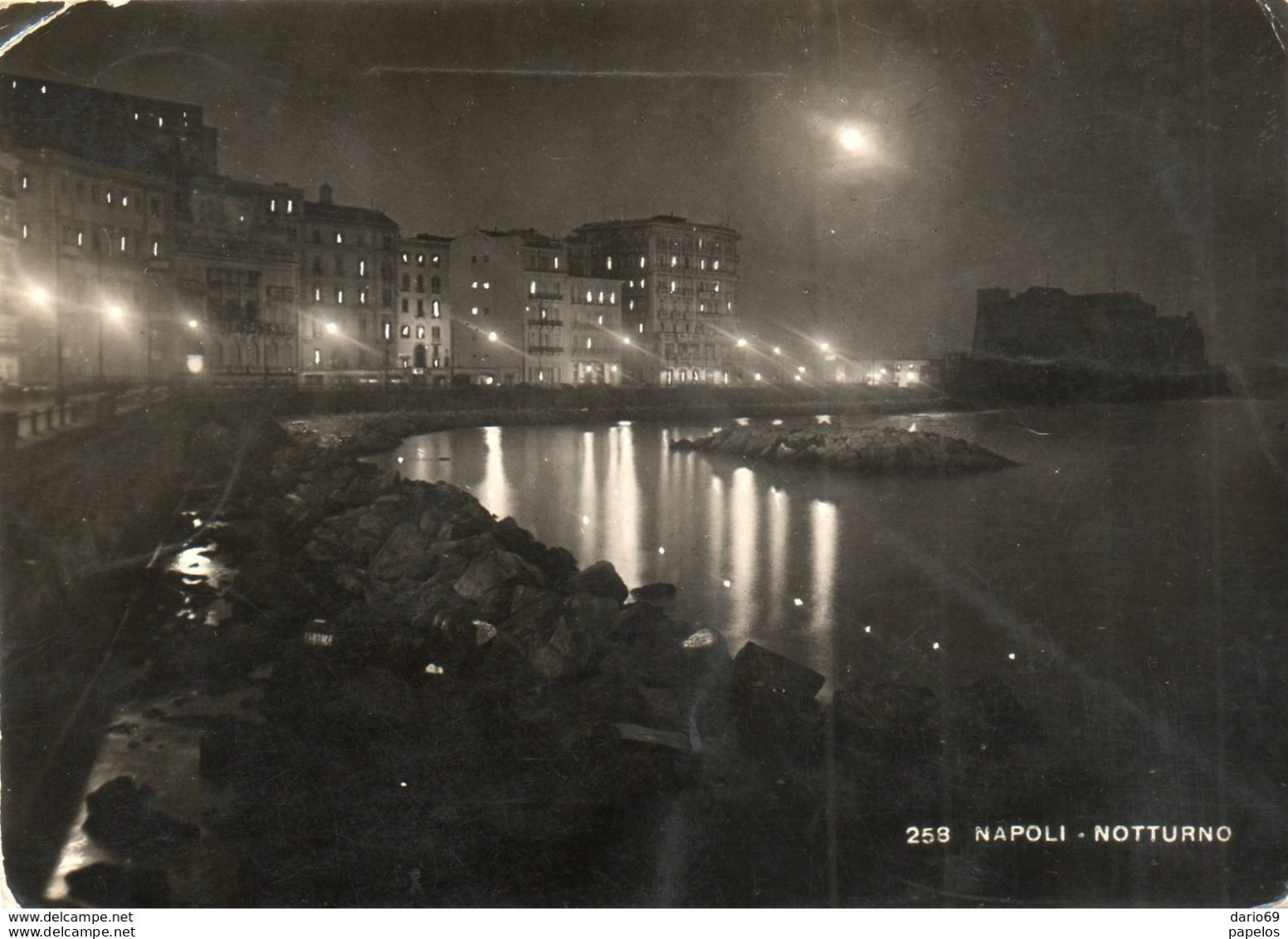 1951 CARTOLINA CON ANNULLO NAPOLI + TARGHETTA - 1946-60: Marcophilie