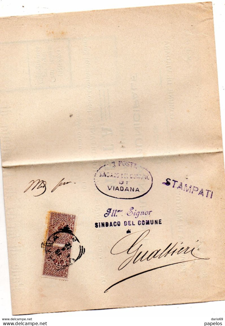 1912  LETTERA CON ANNULLO VIADANA MANTOVA  PREZZO DEL PANE - Storia Postale