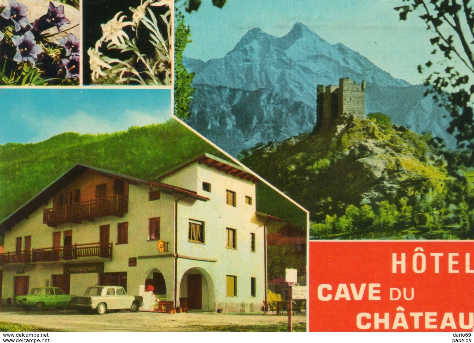 1977  CARTOLINA  CON ANNULLO CHATILLON  HOTEL CAVE - Otros & Sin Clasificación