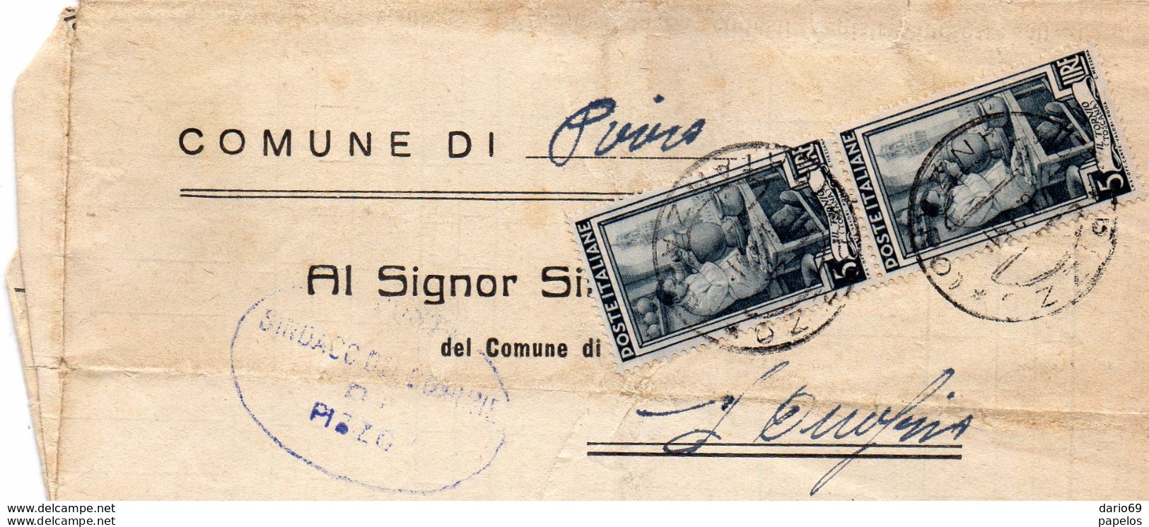 1951  LETTERA CON ANNULLO  PIZZO CATANZARO - 1946-60: Storia Postale