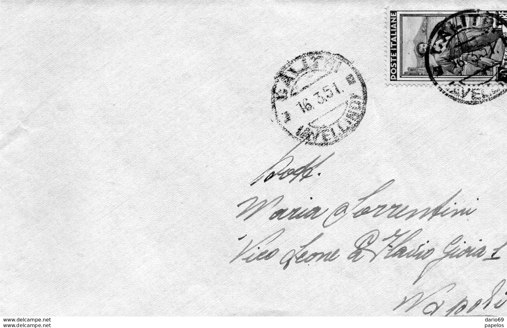 1951  LETTERA CON ANNULLO   CALITRI AVELLINO - 1946-60: Storia Postale