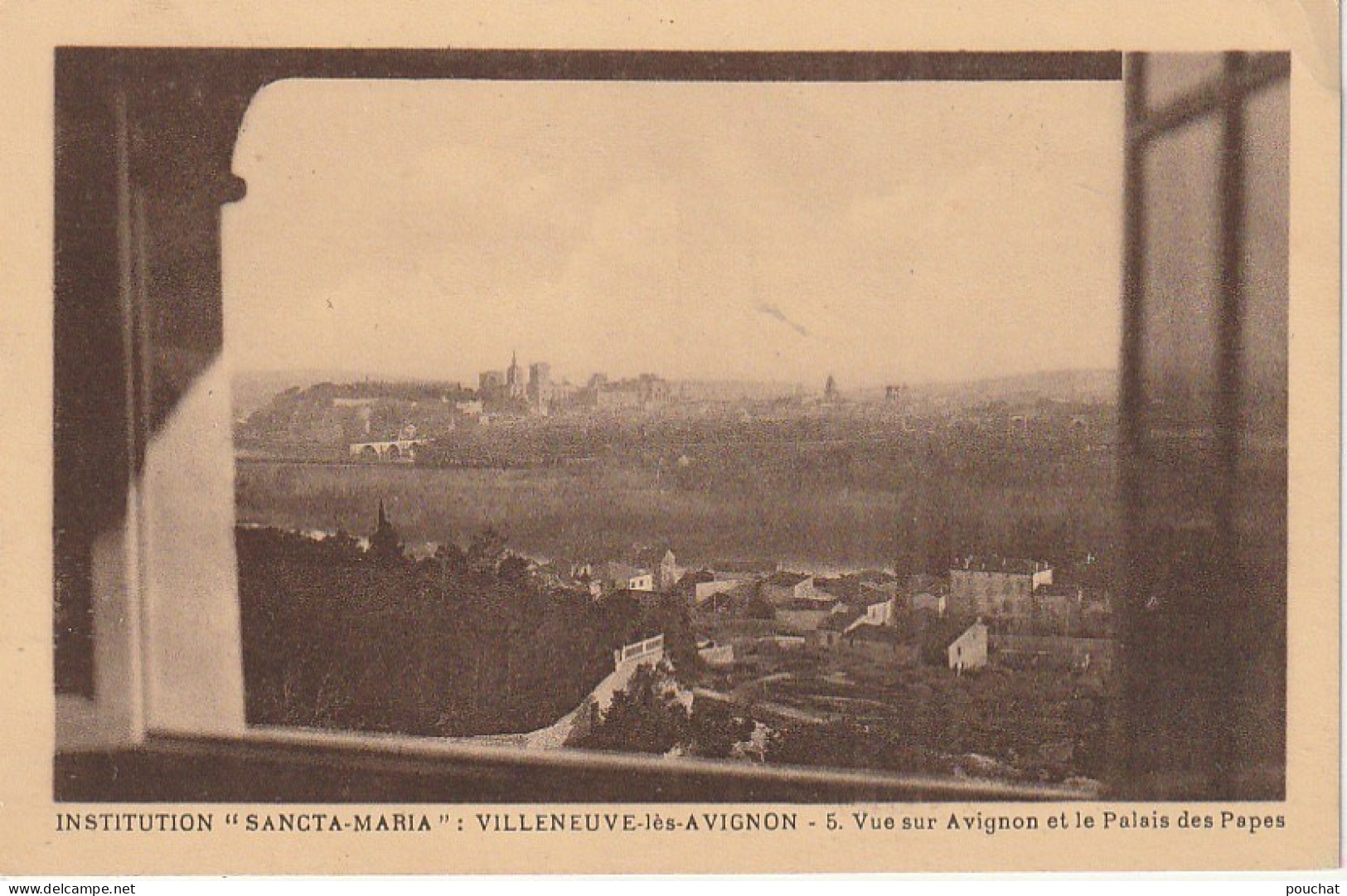 AA+ 112-(84) INSTITUTION " SANCTA MARIA " - VILLENEUVE LES AVIGNON - VUE SUR AVIGNON ET LE PALAIS DES PAPES - Otros & Sin Clasificación