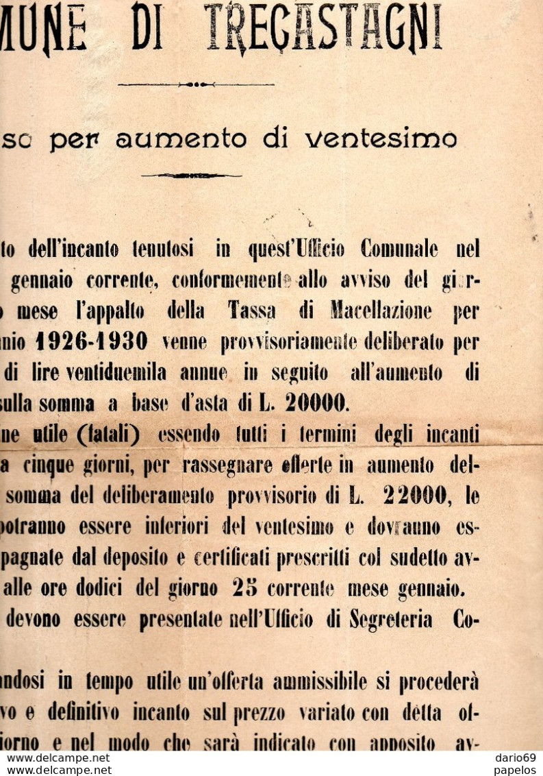 1925 LETTERA CON ANNULLO TRECASTAGNI CATANIA - Marcophilia