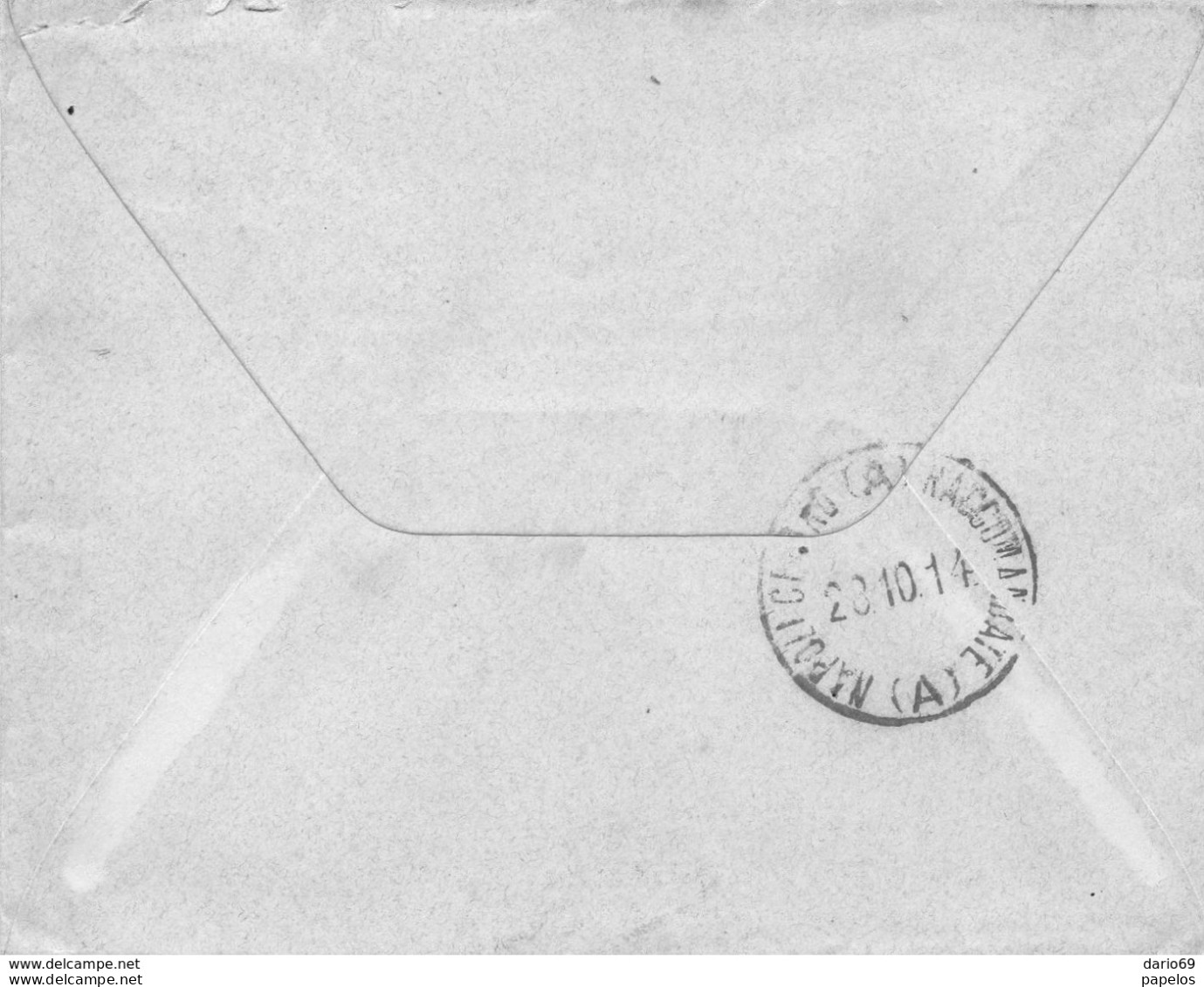 1914 LETTERA RACCOMANDATA CON ANNULLO SALERNO - Storia Postale