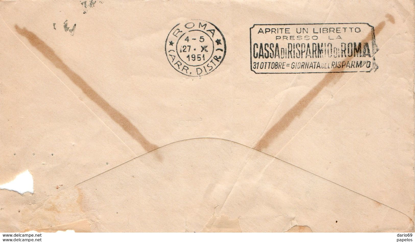 1951  LETTERA  AIR MAIL - Storia Postale