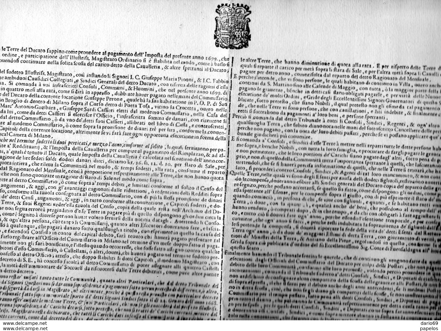 1699   MANIFESTO MILANO - Manifesti