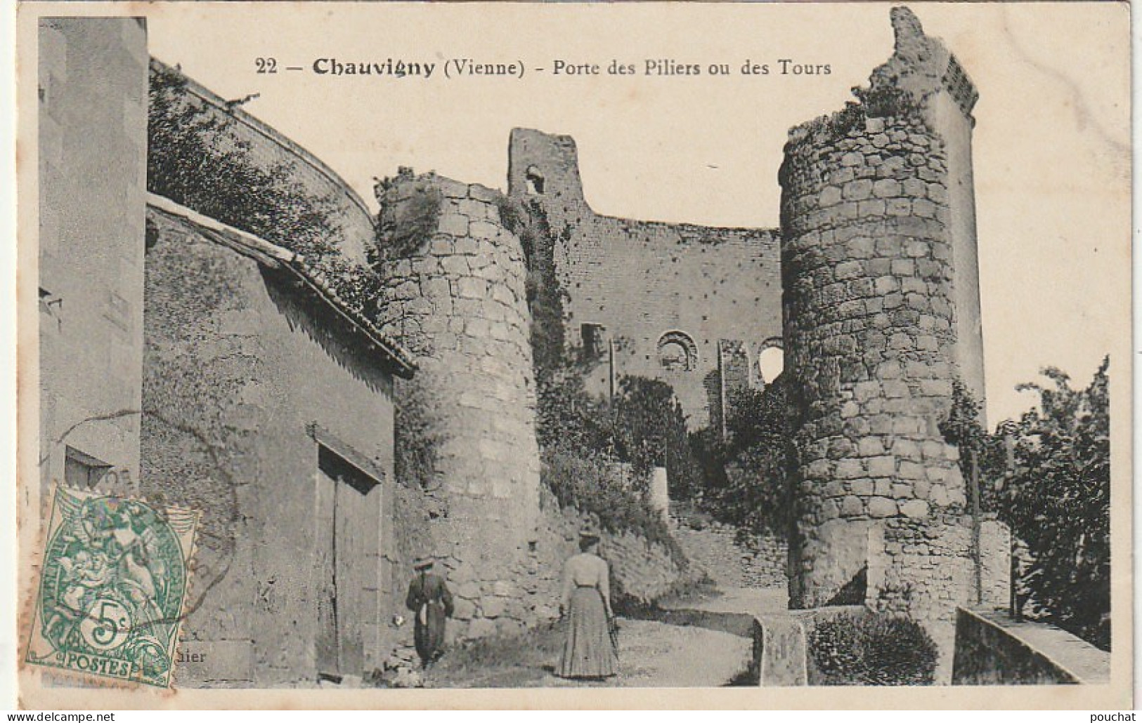 AA+ 114-(86) CHAUVIGNY - PORTE DES PILIERS OU DES TOURS - Chauvigny