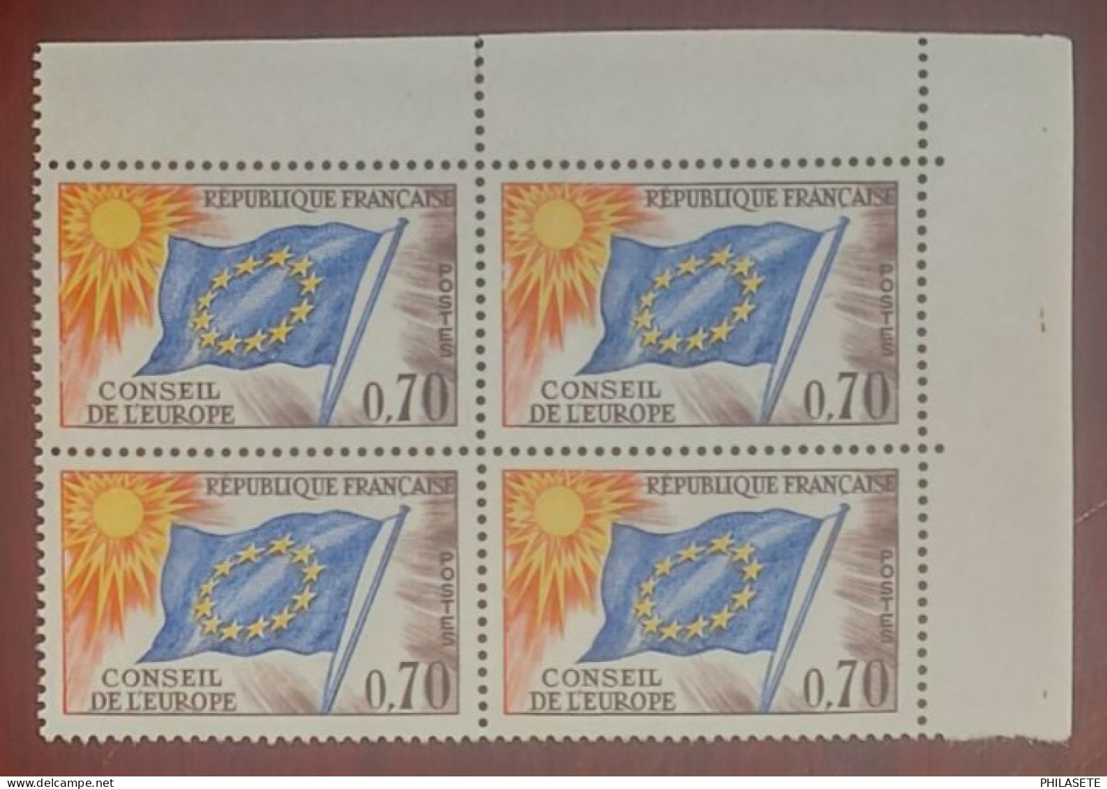France Neuf** Bloc De 4 Timbres YT N° 35 Conseil De L'europe - Mint/Hinged