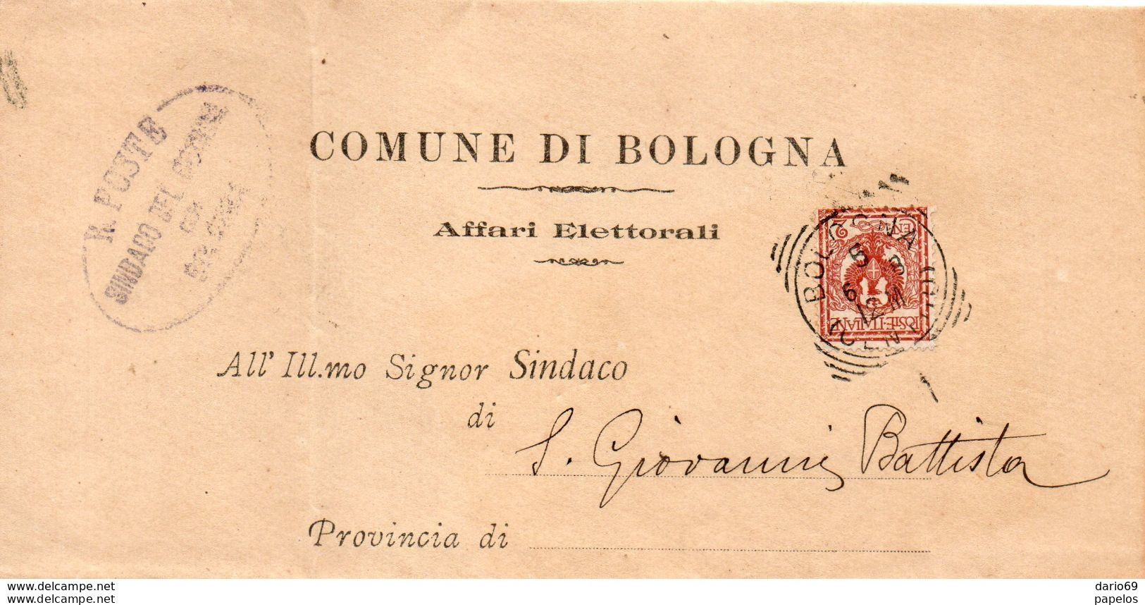 1908  LETTERA CON ANNULLO  BOLOGNA - Poststempel