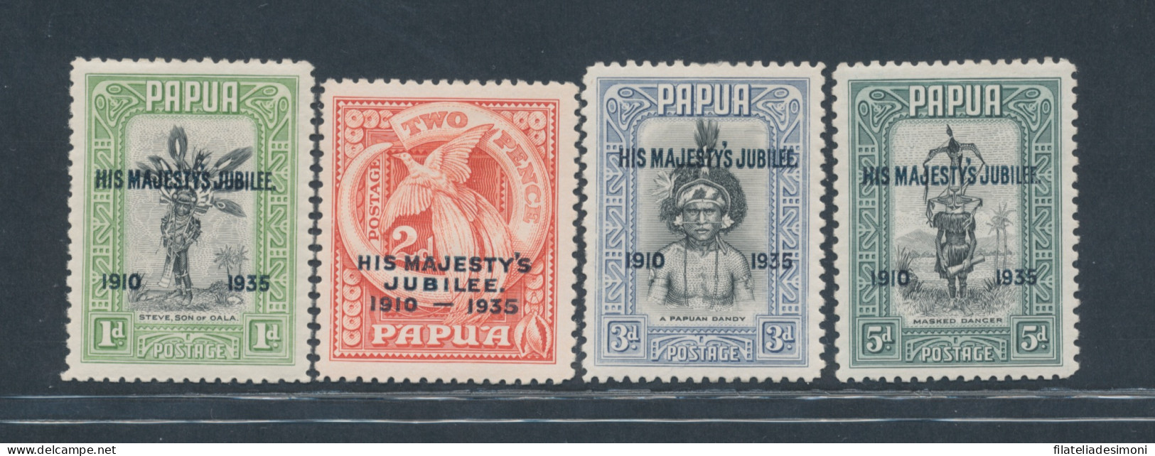1935 Papua, Stanley Gibbons N. 150/53, Serie Completa, MH* - Andere & Zonder Classificatie