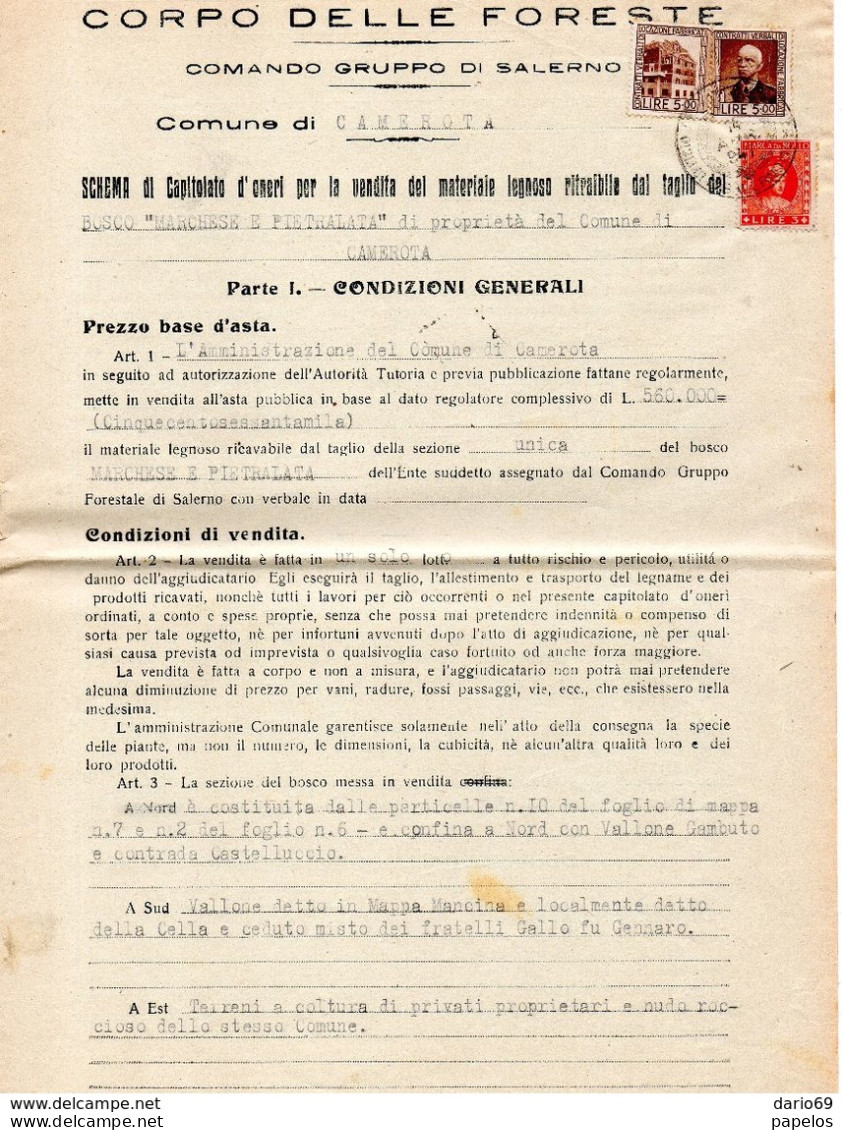 1947 CONTRATTI VERBALI DI LOCAZIONE FABBRICATI + MARCA - Fiscales