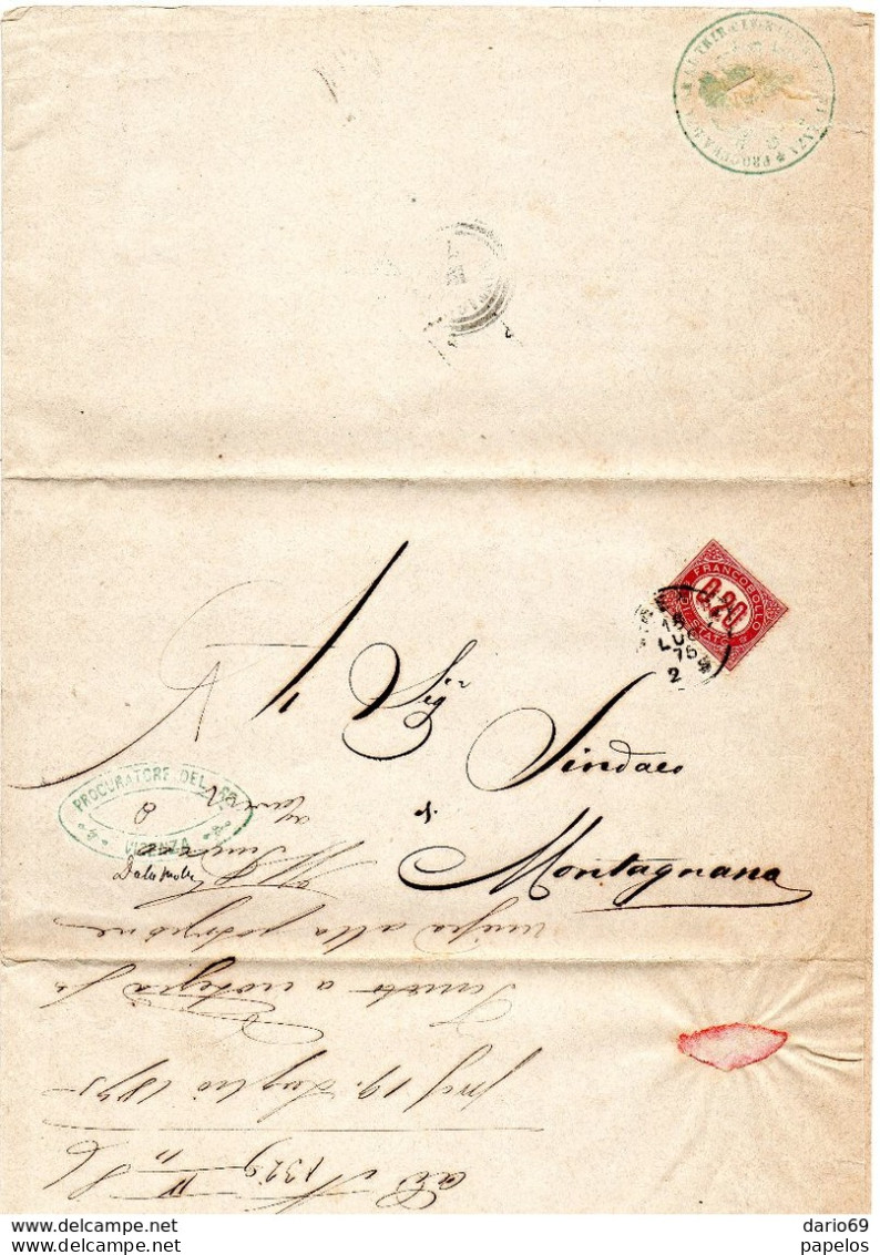 1875  LETTERA CON ANNULLO VICENZA - Poststempel