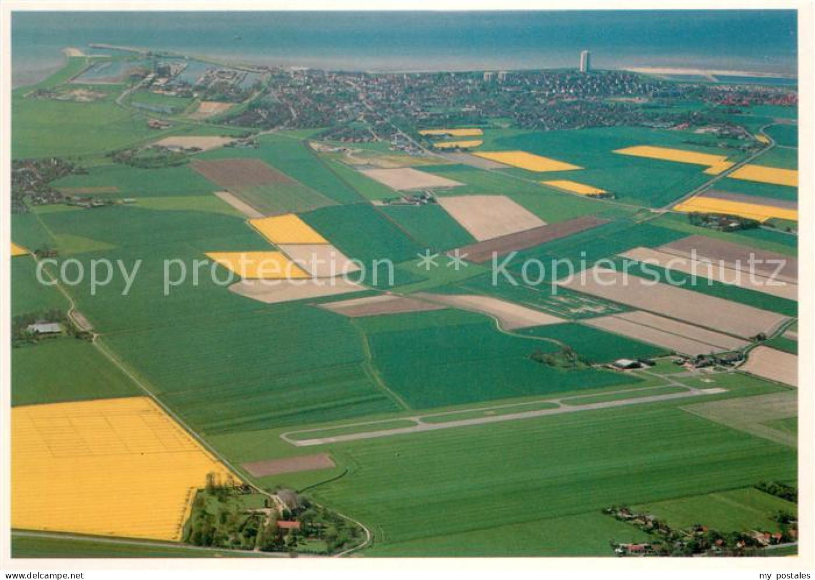 73648294 Buesum Nordseebad Flugplatz Heide Fliegeraufnahme Buesum Nordseebad - Büsum