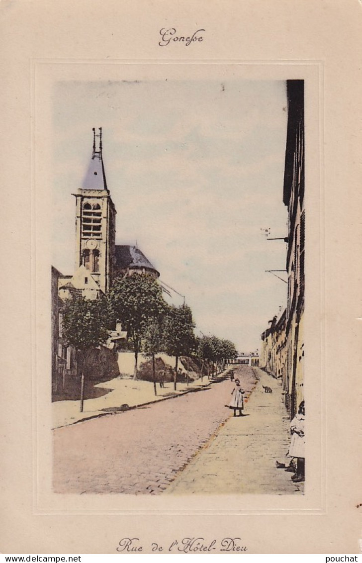 AA+ 123-(95) GONESSE - RUE DE L'HOTEL DIEU - ANIMATION - ENFANTS - CARTE COLORISEE - Gonesse