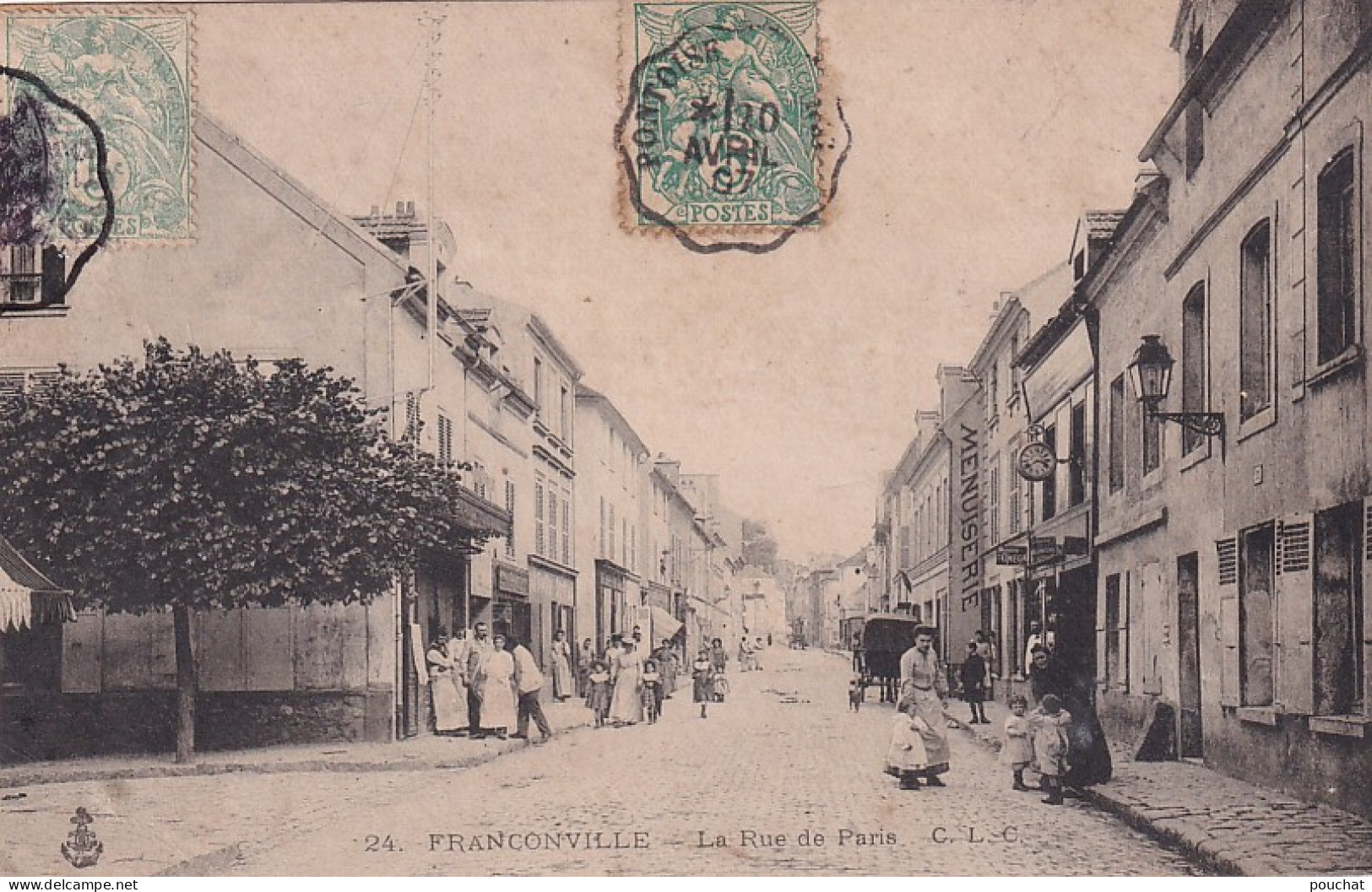 AA+ 123-(95) FRANCONVILLE - LA RUE DE PARIS - ANIMATION - COMMERCES - Franconville