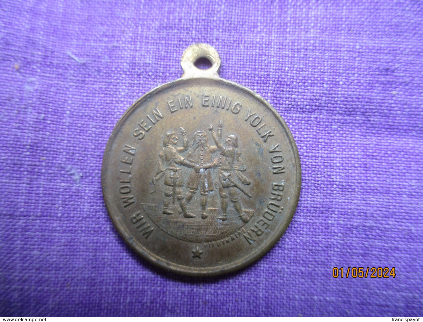 Suisse: Médaillette Souvenir Du 1er Août,  Commémoration 600e Anniversaire De La Fondation De La Confédération 1891 - Ohne Zuordnung