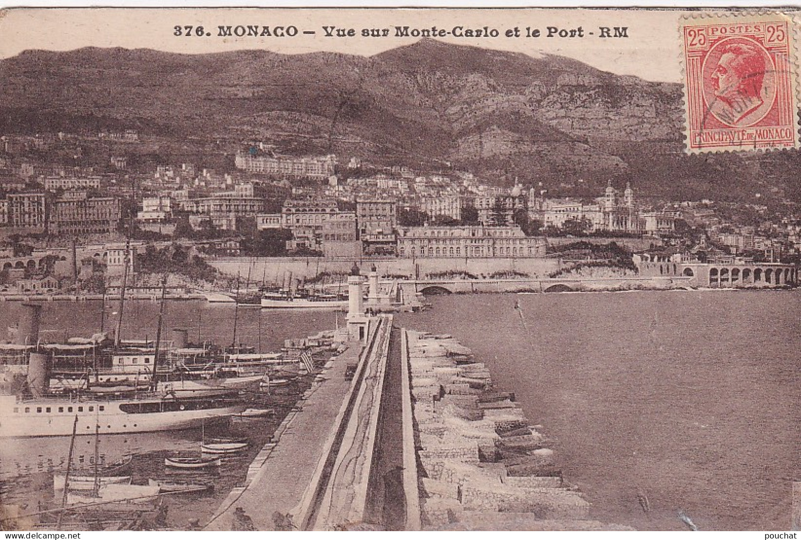 AA+ 124- MONACO - VUE SUR MONTE CARLO ET LE PORT - Monte-Carlo