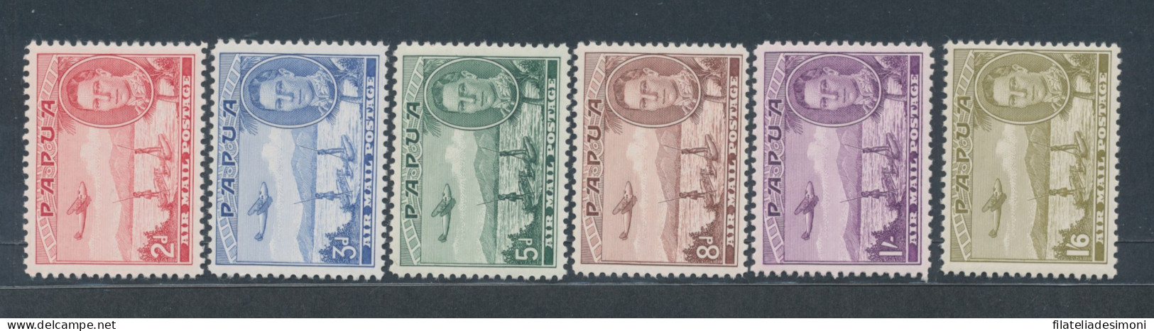 1939 Papua, Stanley Gibbons N. 163/68, Serie Completa, MNH** - Sonstige & Ohne Zuordnung
