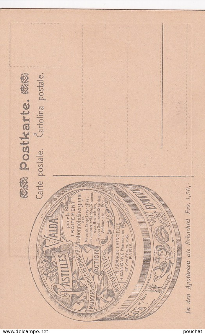 AA+ 127- CARTE PUBLICITAIRE PASTILLES VALDA - ILLUSTRATION TABLEAU VAN DYCK - Werbepostkarten